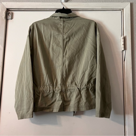 Madewell Green Southlake Military Jacket Army Navy Cinched Mid Small Oversized - Picture 7 of 10